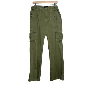 Sanctuary Women Reissue Cargo Pants L Green Cotton Stretch Y2K Streetwear